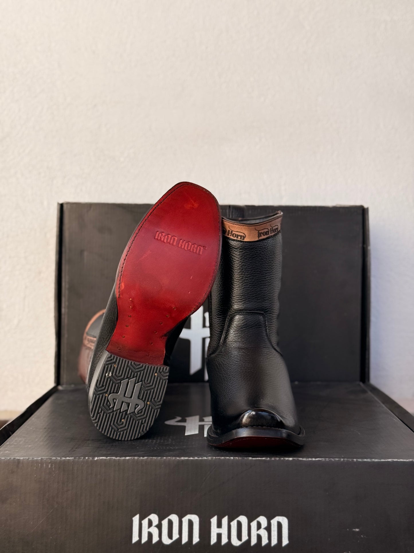 BOTIN CASUAL IH PIEL GENUINA VENADO NEGRO