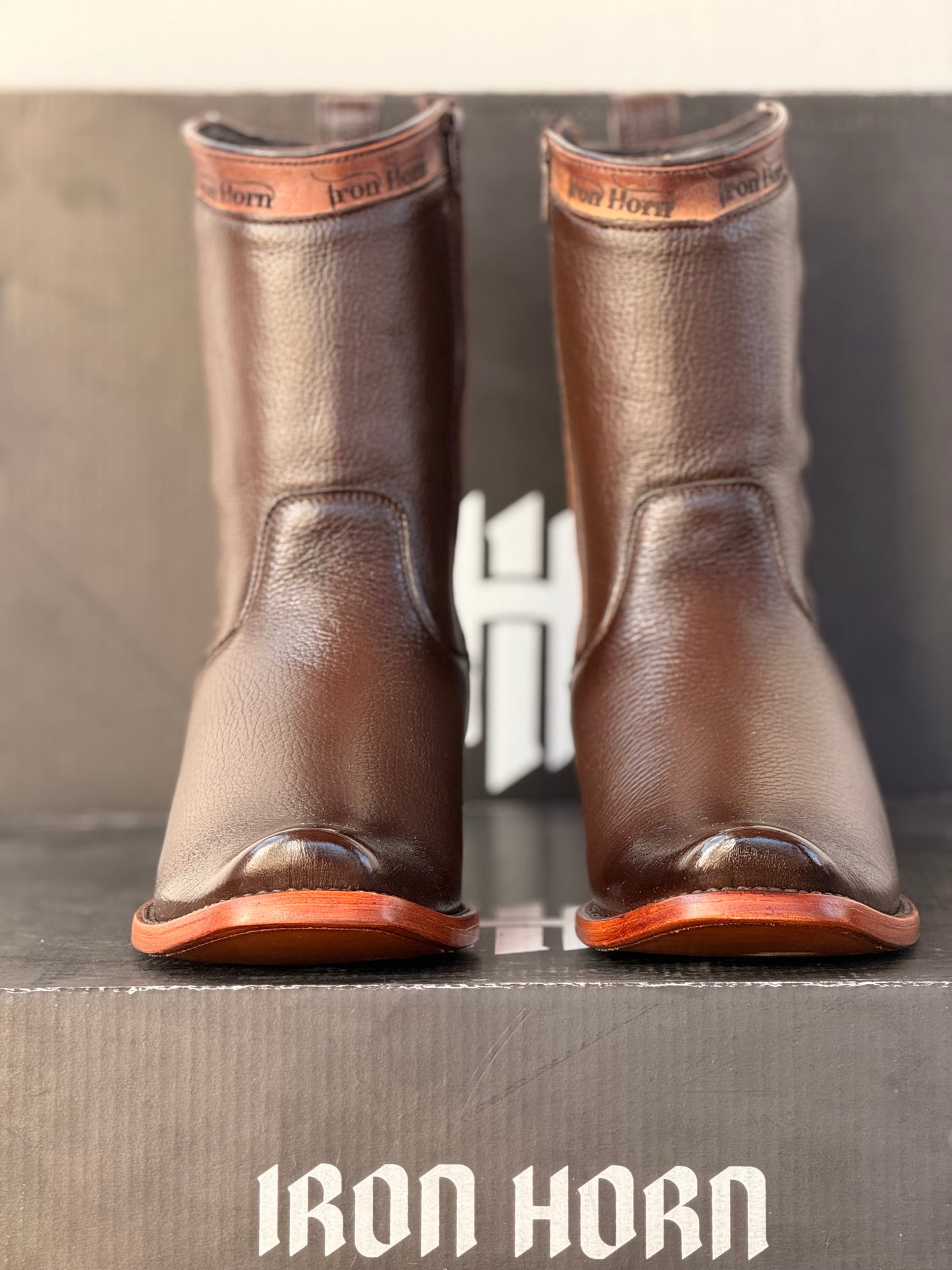 BOTIN CASUAL IH PIEL GENUINA VENADO CAFE