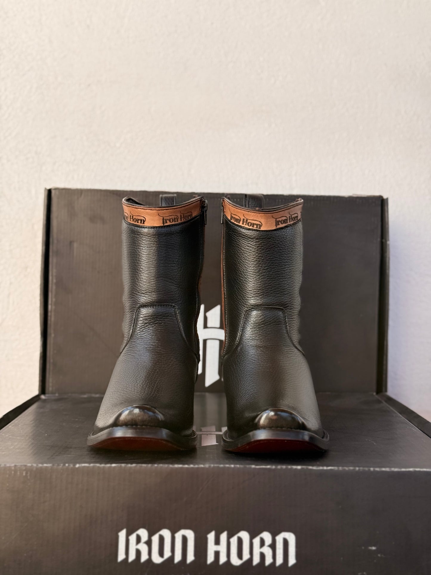 BOTIN CASUAL  IH PIEL GENUINA VENADO NEGRO