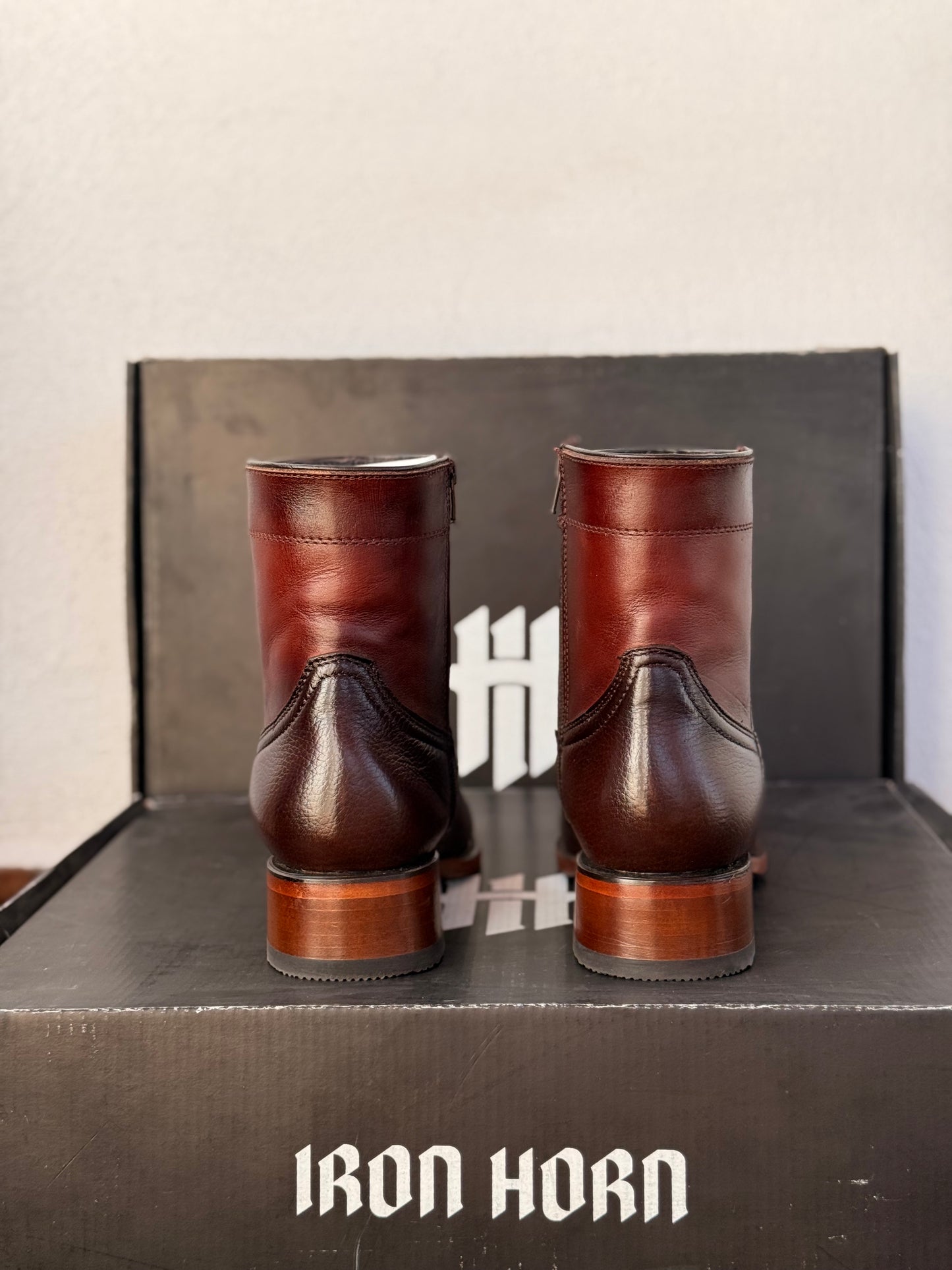 BOTIN CASUAL IH PIEL GENUINA CAFE VENADO