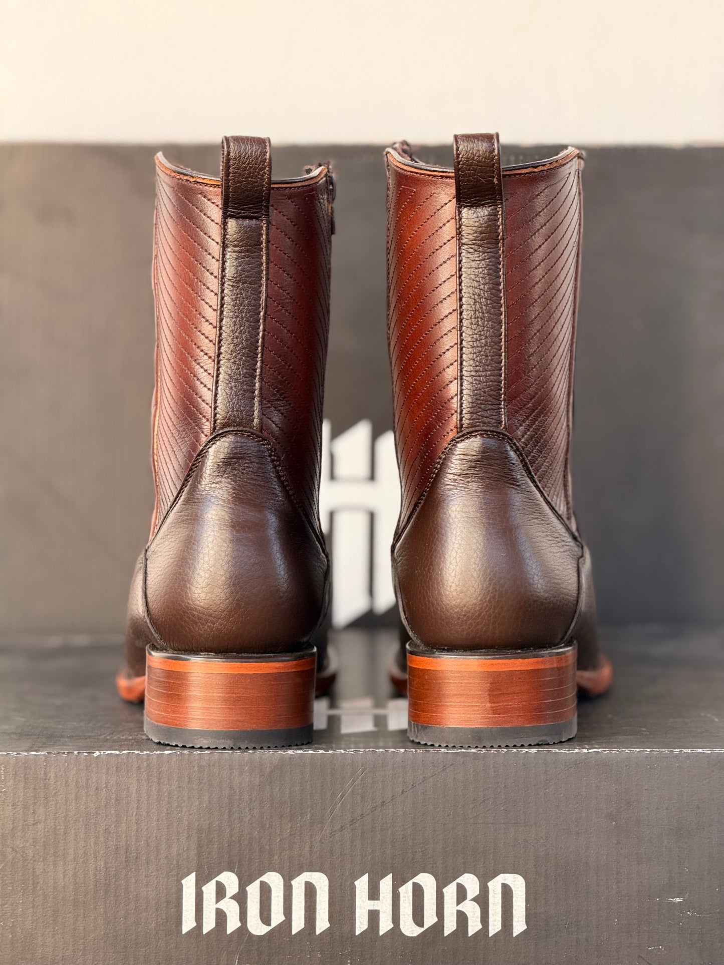 BOTIN CASUAL IH PIEL GENUINA VENADO CAFE